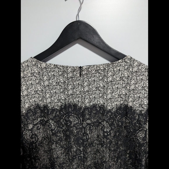 Katherine Barclay Montreal Elegant Black and White  Dress With Lace Detail - Picture 7 of 11